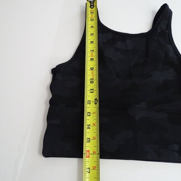 Lululemon Longline Sports Bra Women Size S Black Gray Camo Unlined NO Padding - Picture 5 of 5